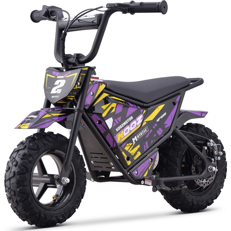 24V 250W Electric Lithium-Powered Mini Bike HP120E Purple Up to 10 MPH Magic Cars 0
