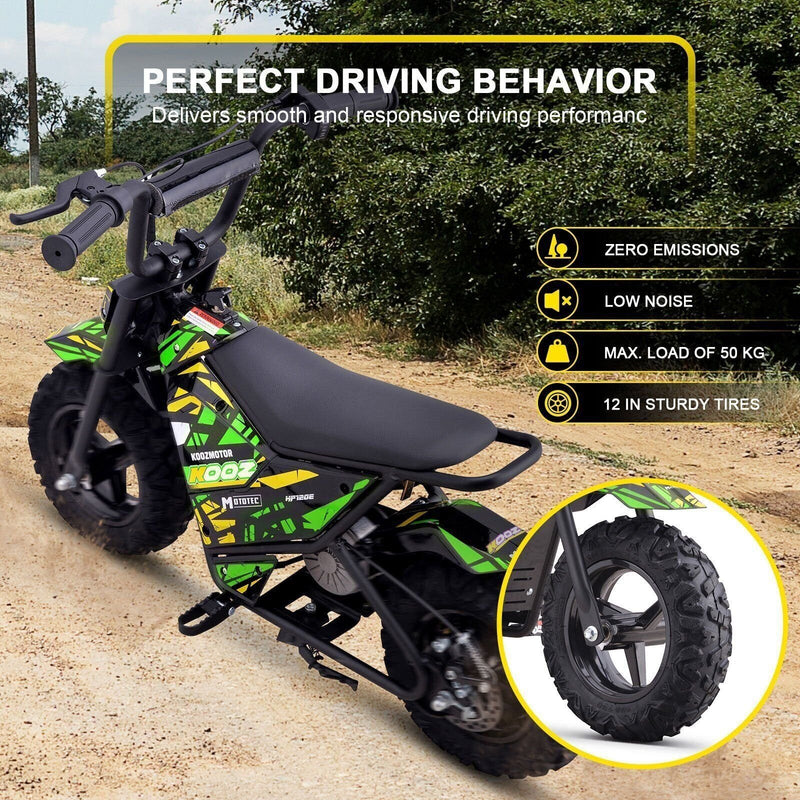 24V 250W Electric Mini Bike Green (HP120E) Magic Cars 2
