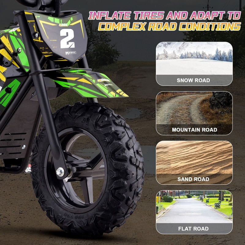 24V 250W Electric Mini Bike Green (HP120E) Magic Cars 5