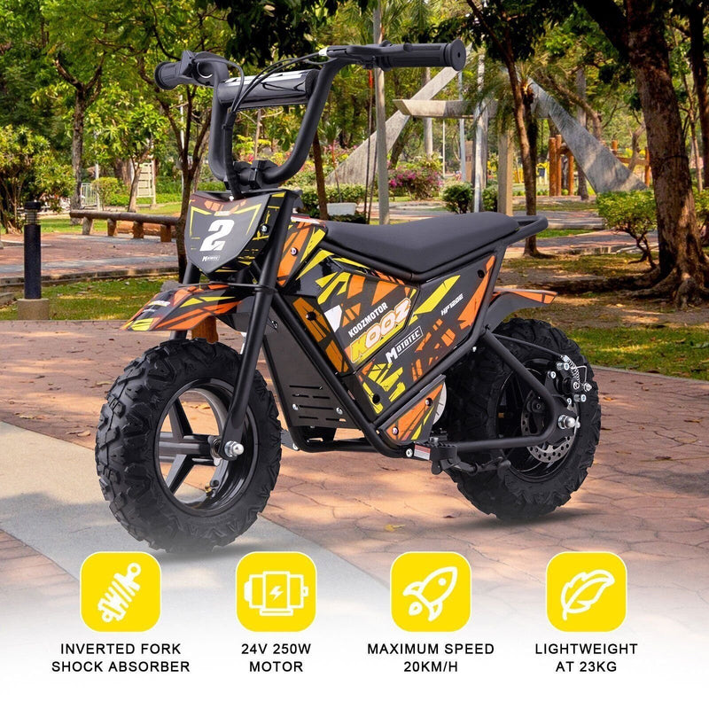 24V 250W Electric Mini Bike HP120E in Orange Magic Cars 1