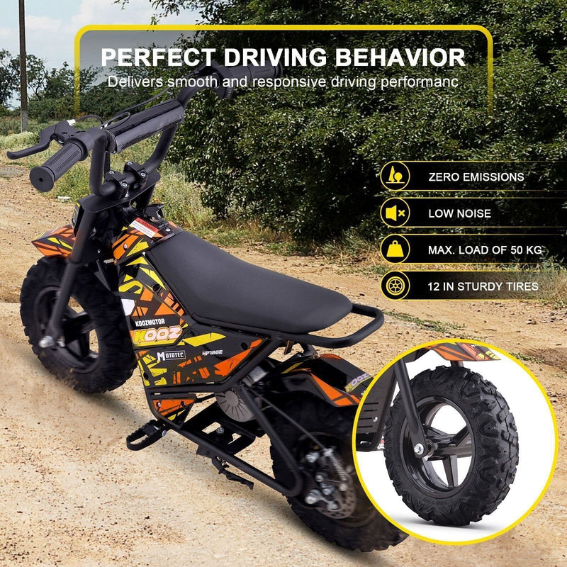 24V 250W Electric Mini Bike HP120E in Orange Magic Cars 2