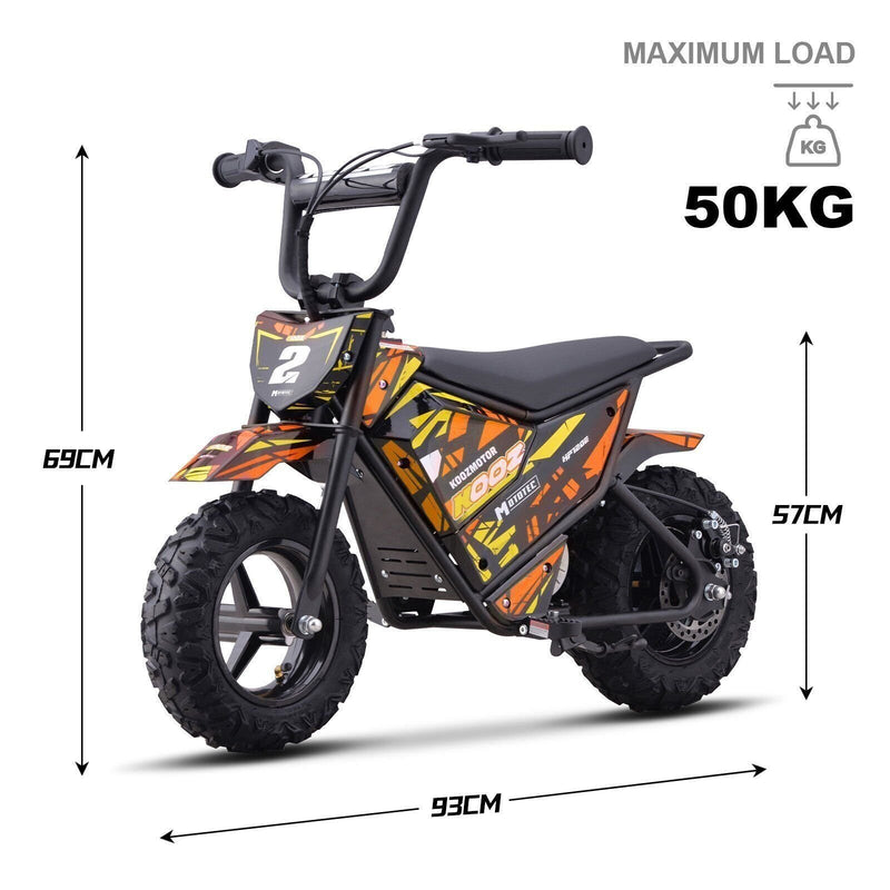 24V 250W Electric Mini Bike HP120E in Orange Magic Cars 6