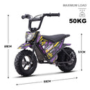 24V 250W Electric Mini Bike Purple Model HP120E Magic Cars 6