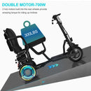 Black 48V 700W Dual Motor Lithium Folding Electric Trike Magic Cars 6