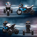 Battery-Powered Blue Multi-Terrain Ride-On Motorbike for Kids Magic Cars 10