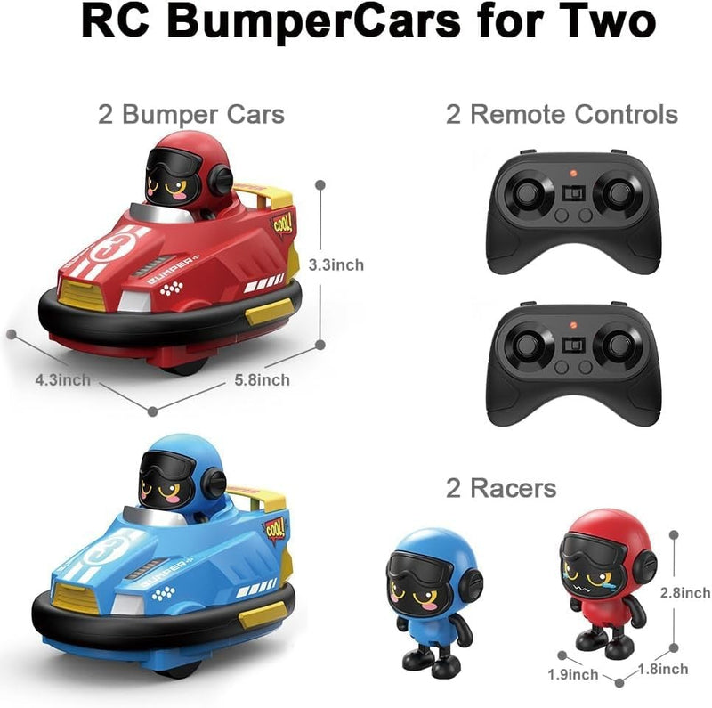 2-Pack Multiplayer Remote Control Bumper Cars with Ejection Doll Magic Cars 2