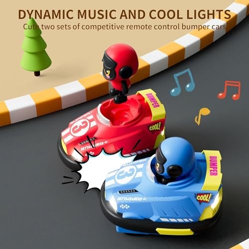 2-Pack Multiplayer Remote Control Bumper Cars with Ejection Doll Magic Cars 4