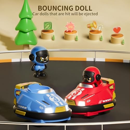 2-Pack Multiplayer Remote Control Bumper Cars with Ejection Doll Magic Cars 5
