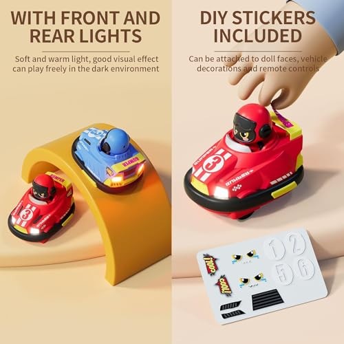 2-Pack Multiplayer Remote Control Bumper Cars with Ejection Doll Magic Cars 6