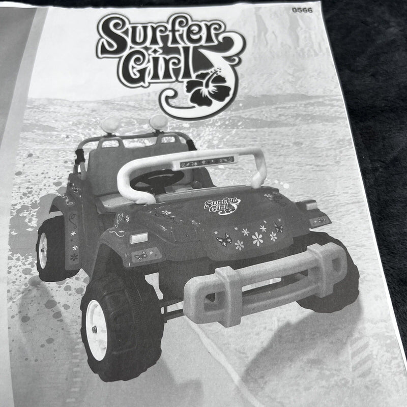 Surfer Girl Battery-Powered Ride-On Toy Car Owner's Manual Only Magic Cars 1