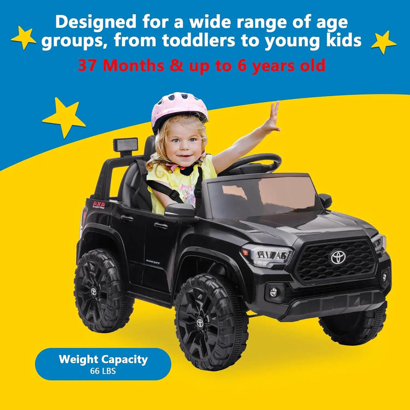 12V Kids Electric Ride-On Truck Toy with Remote Control and Safety Belt Magic Cars 3