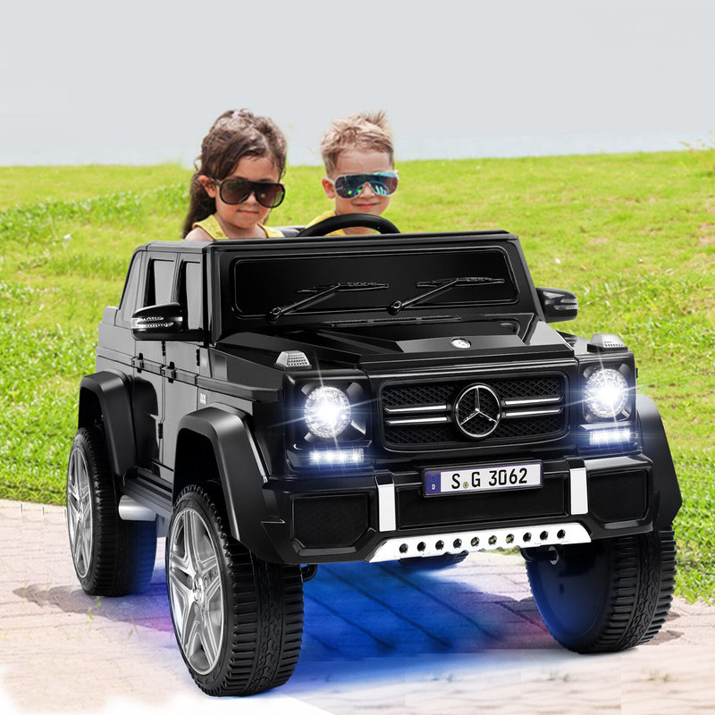 12V Electric Kids Ride-On Car with LED Lights and Music Remote Control, Black Magic Cars 10