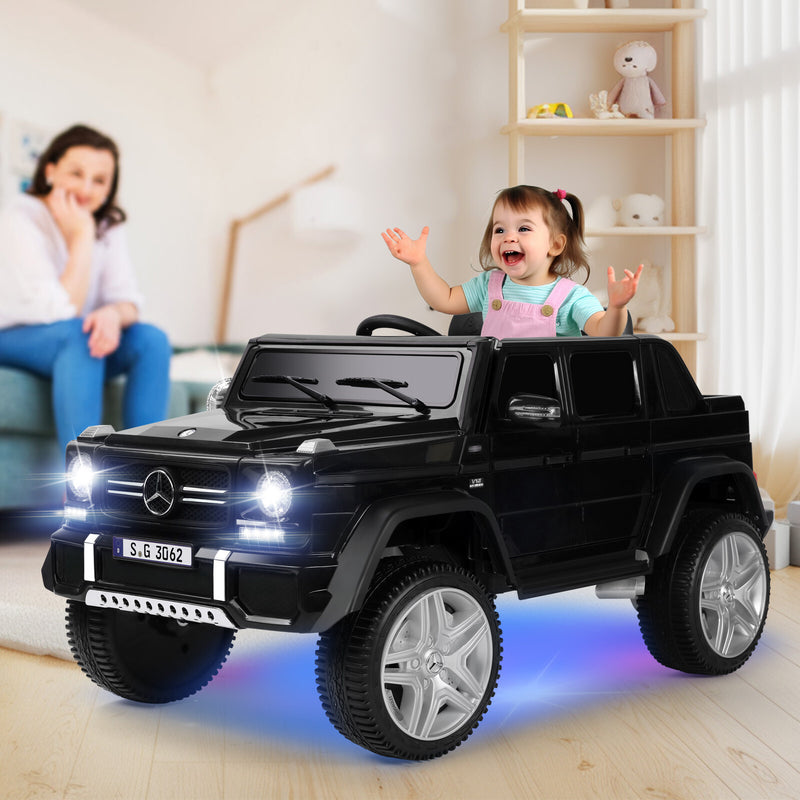 12V Electric Kids Ride-On Car with LED Lights and Music Remote Control, Black Magic Cars 11