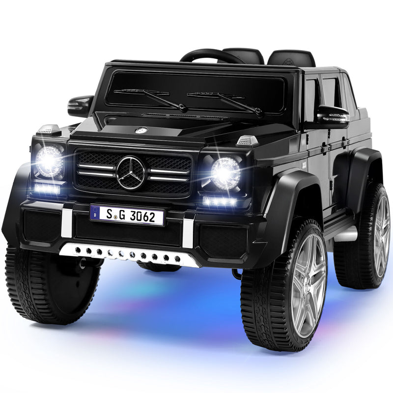 12V Electric Kids Ride-On Car with LED Lights and Music Remote Control, Black Magic Cars 12