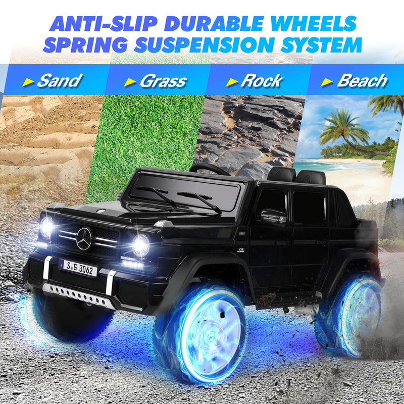 12V Electric Kids Ride-On Car with LED Lights and Music Remote Control, Black Magic Cars 5