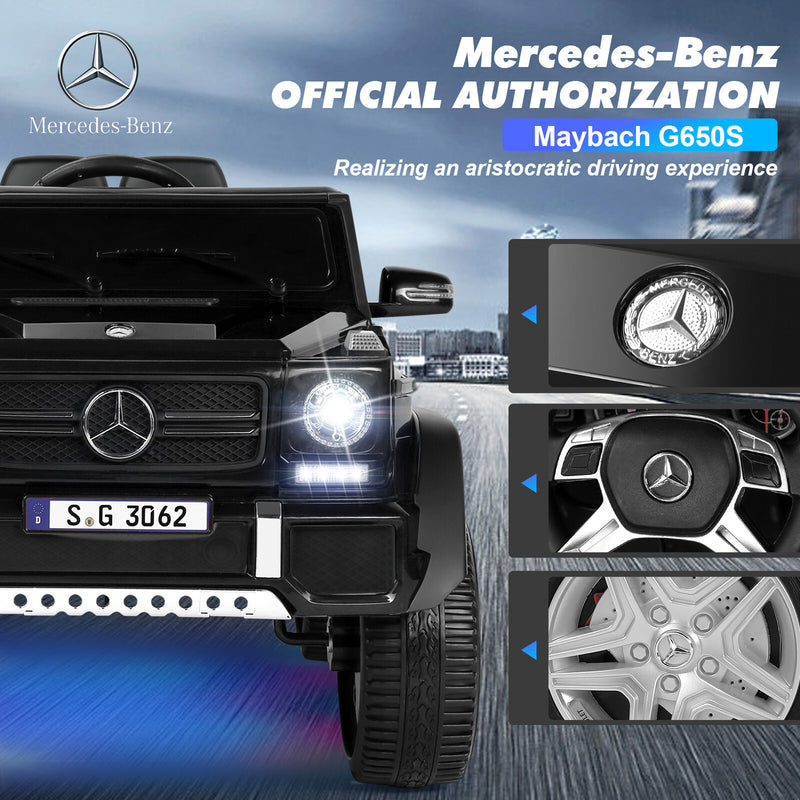 12V Electric Kids Ride-On Car with LED Lights and Music Remote Control, Black Magic Cars 7