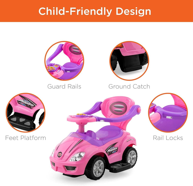 3-in-1 Ride-On Car Toy for Toddlers Ages 2-4 Years Magic Cars 2