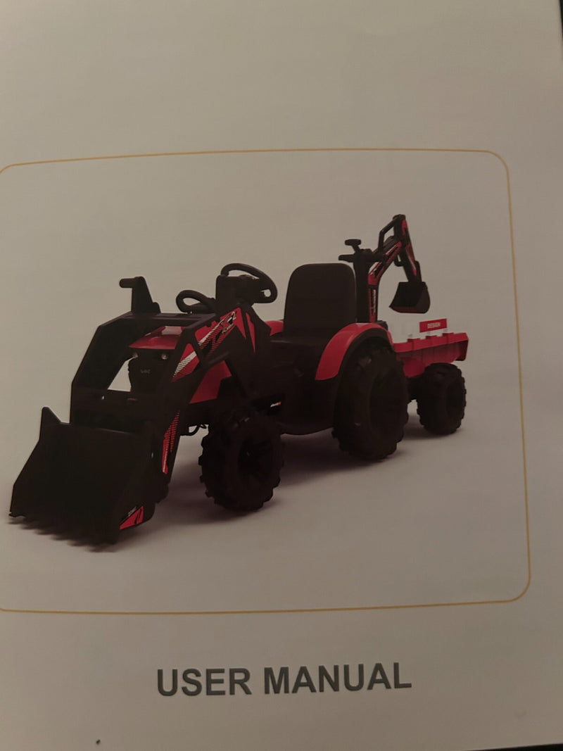 6-in-1 Ride-On Red Excavator Car for Kids Magic Cars Variant 0