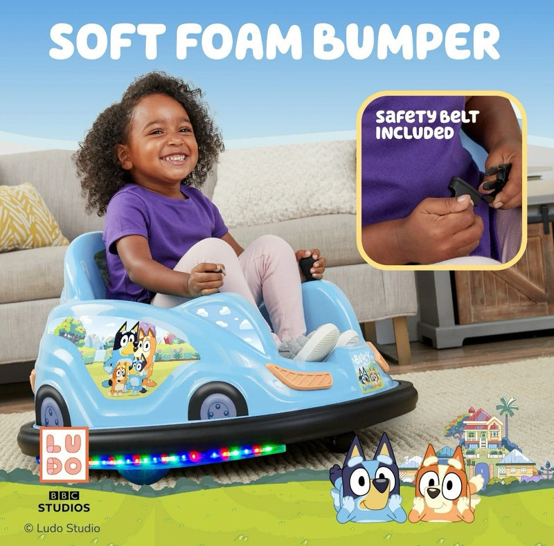 6V Bluey Bumper Car Ride-On Toy for Children by Flybar - 1 Count Magic Cars 1