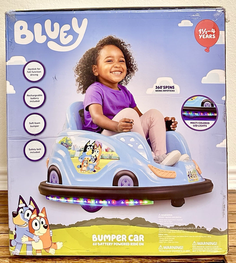 6V Bluey Bumper Car Ride-On Toy for Children by Flybar - 1 Count Magic Cars 6