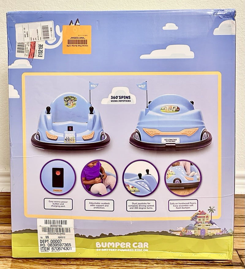 6V Bluey Bumper Car Ride-On Toy for Children by Flybar - 1 Count Magic Cars 7