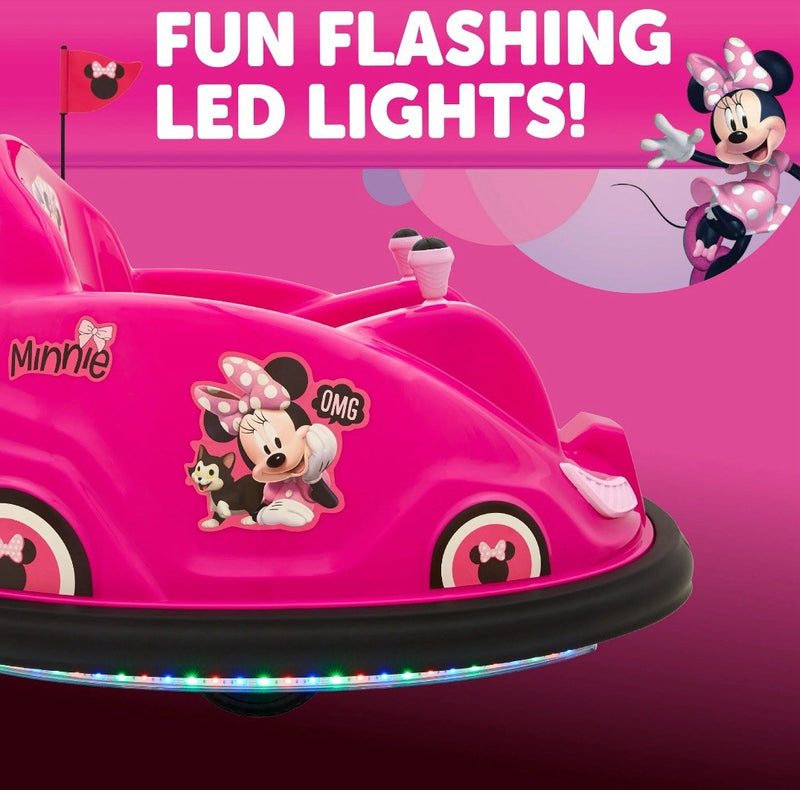 6V Disney Minnie Bumper Car Ride-On Toy by Flybar Magic Cars 5