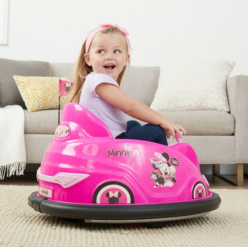 6V Disney Minnie Bumper Car Ride-On Toy by Flybar Magic Cars 6