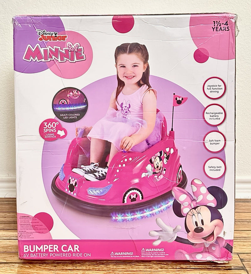 6V Disney Minnie Bumper Car Ride-On Toy by Flybar Magic Cars 7