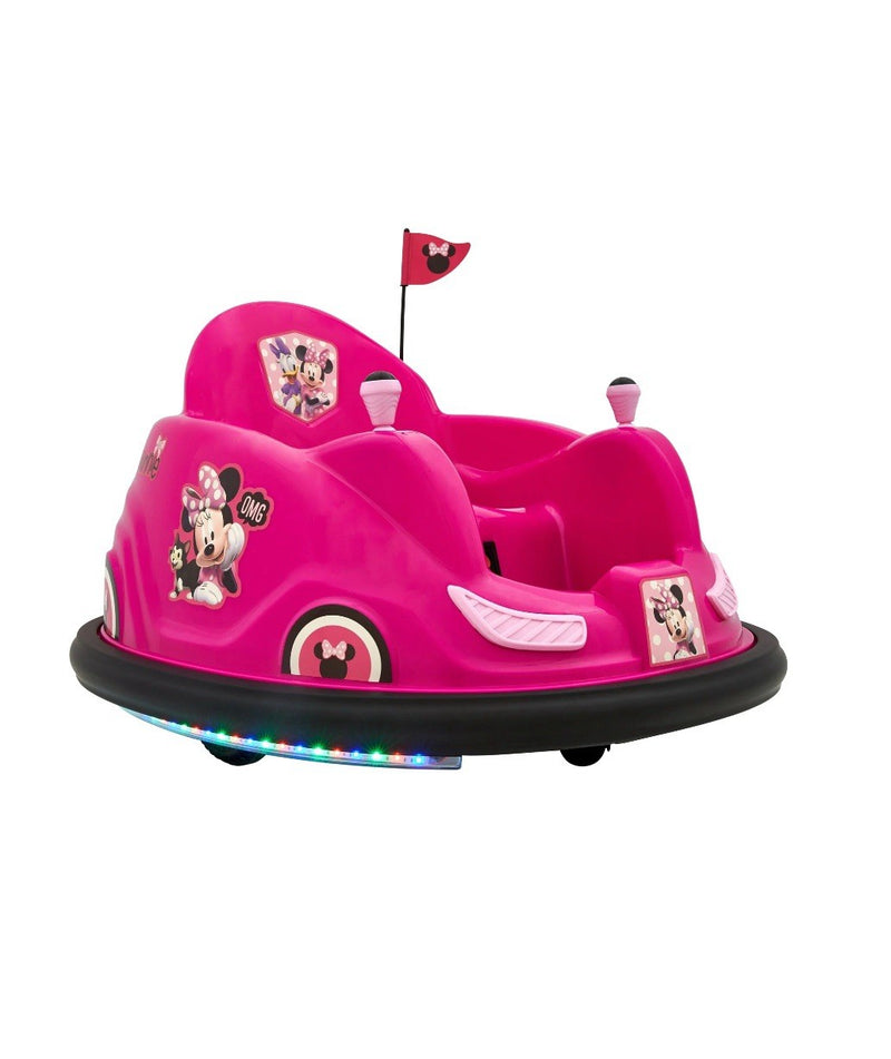6V Disney Minnie Bumper Car Ride-On Toy by Flybar Magic Cars Variant 0