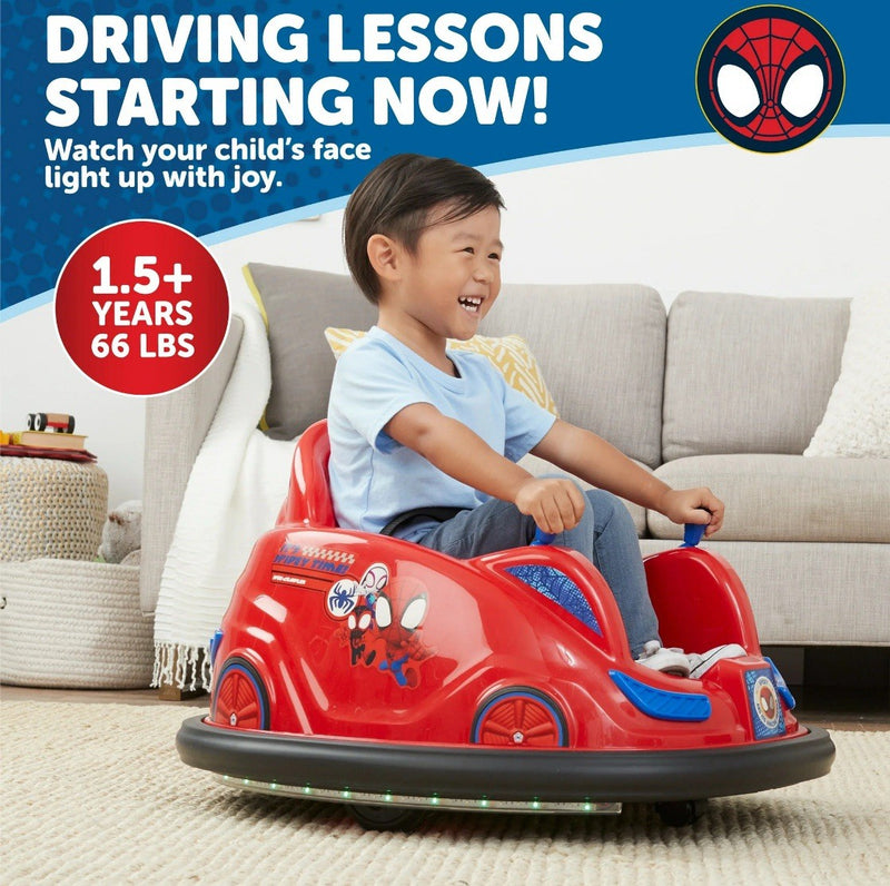 6V Marvel Spidey Bumper Car Ride-On Toy by Flybar Magic Cars 3