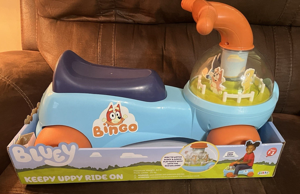 Bluey Keepy Uppy Ride-On Toy for Toddlers – Indoor & Outdoor Family Fu