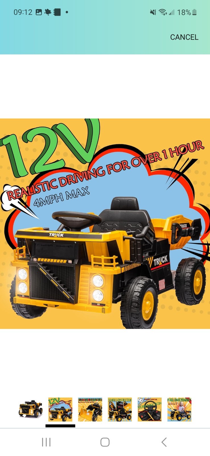Electric Kids Dump Truck Construction Vehicle with 4 MPH Speed Magic Cars 3