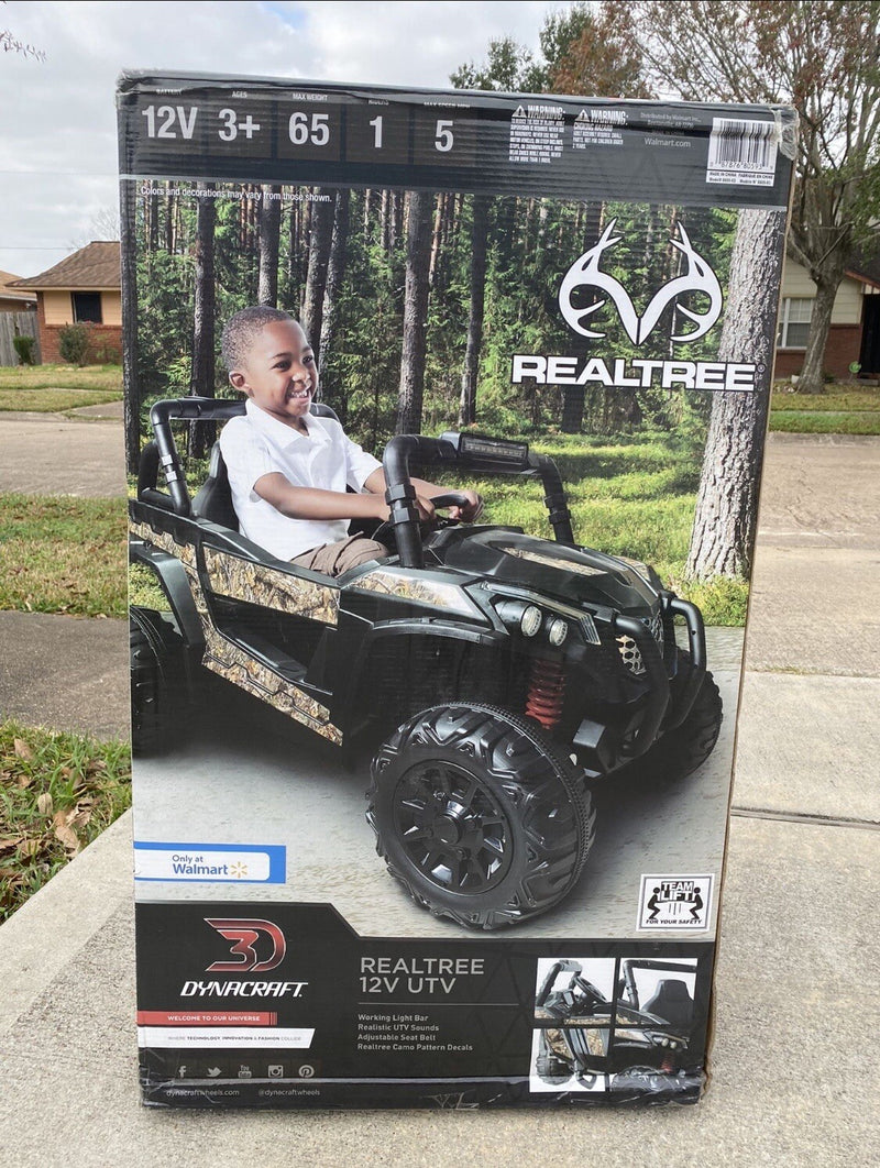 12 Volt Dynacraft Realtree UTV Ride-On Toy Truck with Realistic Light Bar and Sounds Magic Cars Variant 0
