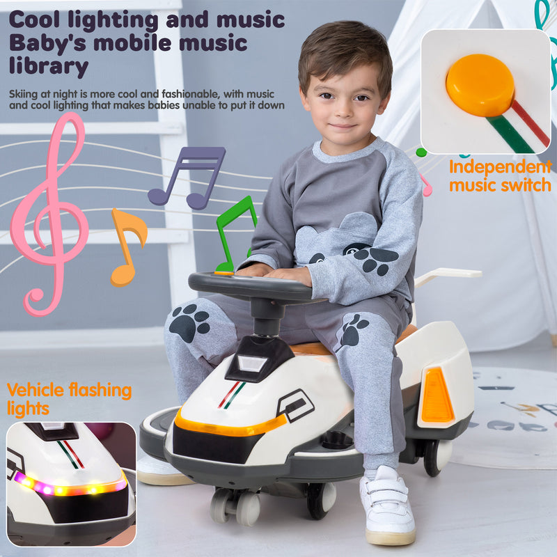 Electric Wiggle Ride-On Car with Swivel Scooter and Twist-Go Swing for Kids Magic Cars 3