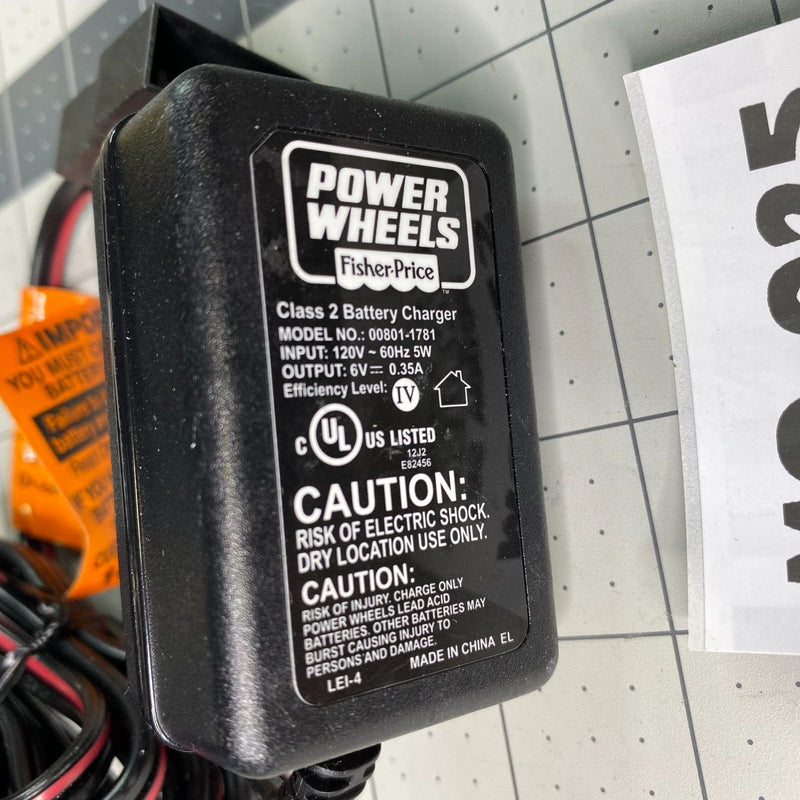 Power Wheels Blue 6V Battery and Charger Set Model 00801-1781 Magic Cars 2