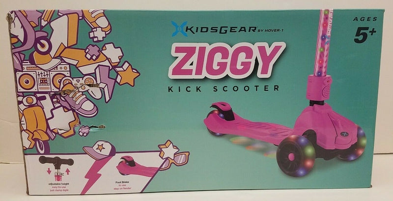 Hover 1 Ziggy LED KidKick Folding Lightweight Portable Scooter Magic Cars 11