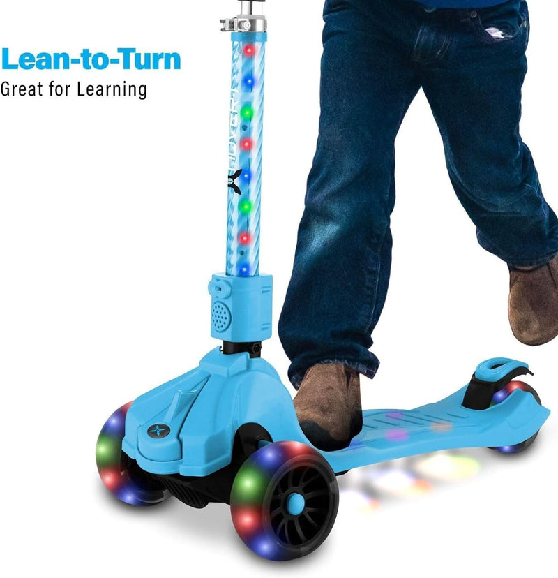 Hover 1 Ziggy LED KidKick Folding Lightweight Portable Scooter Magic Cars 2