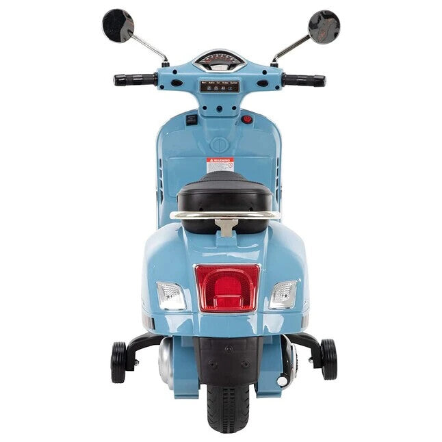 6V Blue Kids Vespa Ride-On Scooter with Lights and Sound, 2 MPH Battery Powered Magic Cars 3