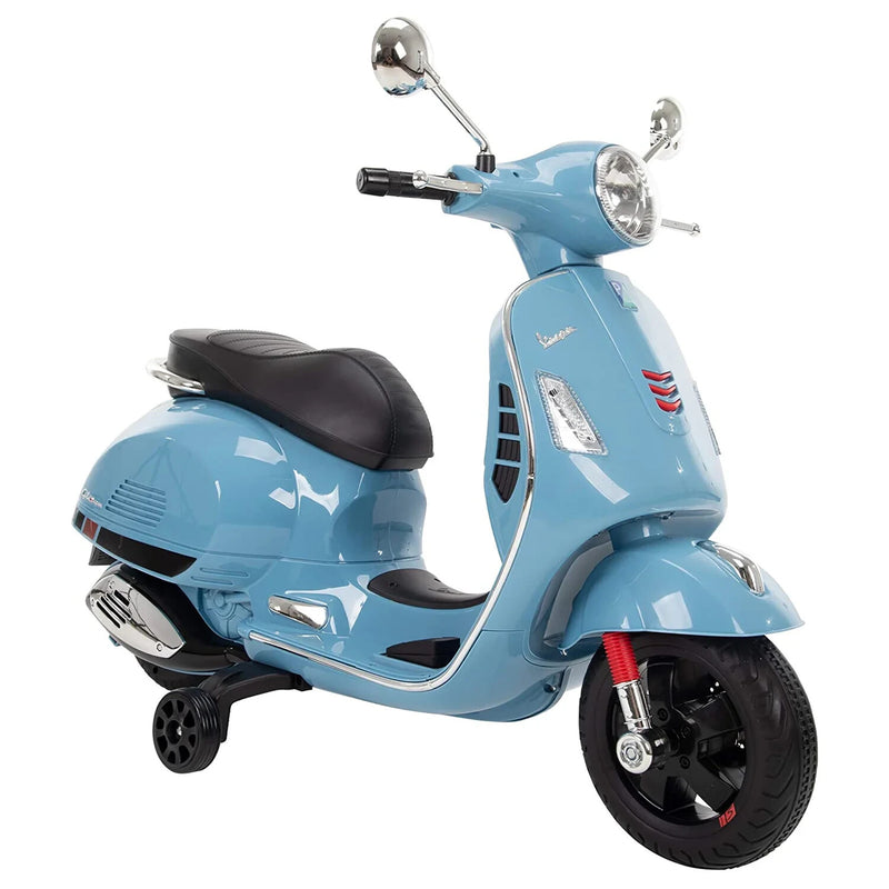 6V Blue Kids Vespa Ride-On Scooter with Lights and Sound, 2 MPH Battery Powered Magic Cars Variant 0