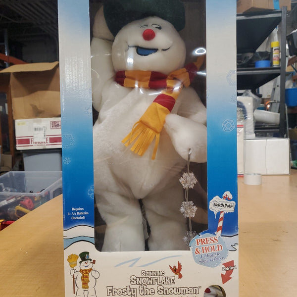 Gemmy Christmas Spinning Snowflake Frosty the Snowman - Fully Operatio