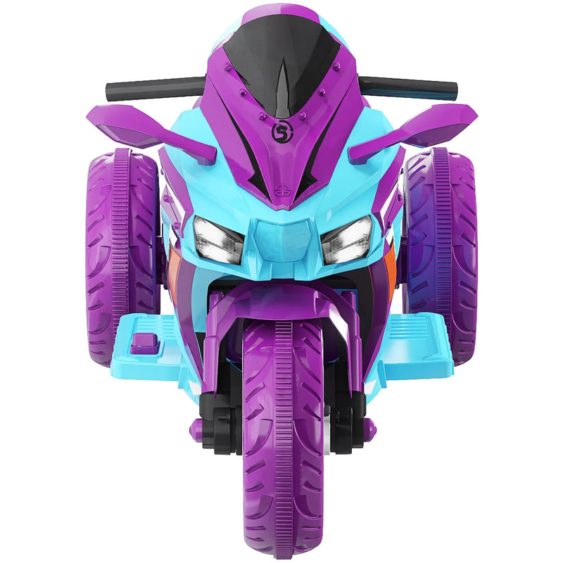 12V Electric Kids Ride-On Dirt Bike Motorcycle with 3 Wheels and LED Lights, Multi-Color Magic Cars 4