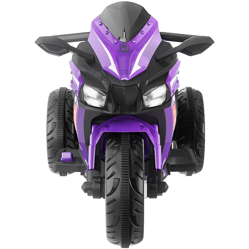 12V Electric Kids Ride-On Dirt Bike Motorcycle with 3 Wheels and Lights in Purple Magic Cars 2