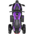 12V Electric Kids Ride-On Dirt Bike Motorcycle with 3 Wheels and Lights in Purple Magic Cars 3