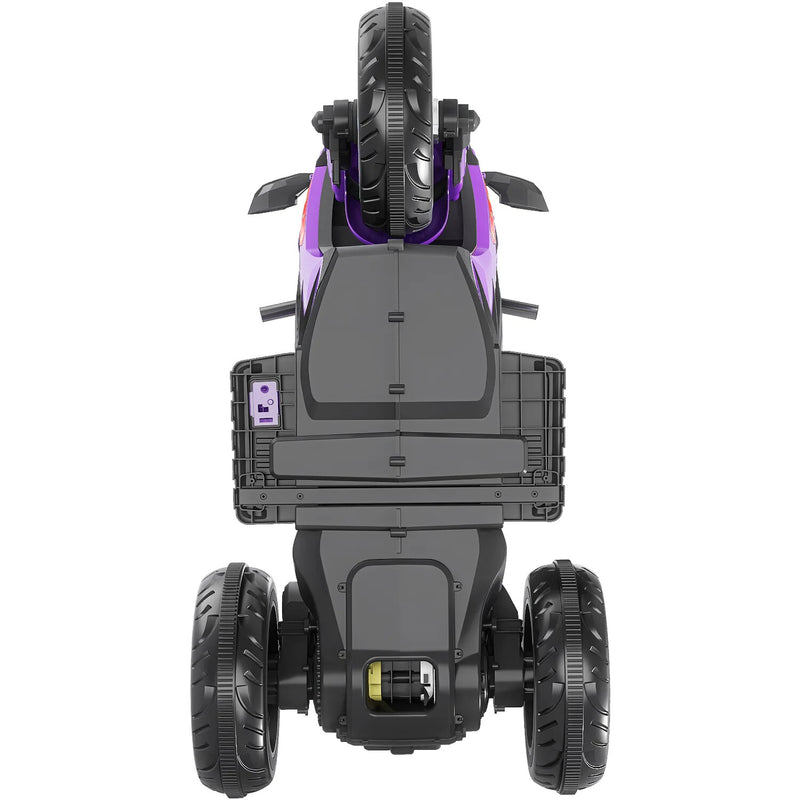 12V Electric Kids Ride-On Dirt Bike Motorcycle with 3 Wheels and Lights in Purple Magic Cars 5