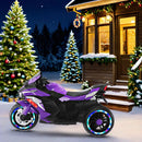 12V Electric Kids Ride-On Dirt Bike Motorcycle with 3 Wheels and Lights in Purple Magic Cars Variant 0
