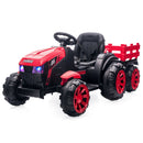 12V Electric Ride-On Kids Tractor with Trailer Battery-Powered Vehicle Toy Magic Cars 10