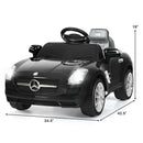 Kids Remote Control Ride-On Car with MP3 Player Black Mercedes-Benz SLS Model Magic Cars 2