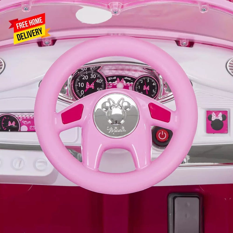 Minnie Mouse 6V Battery-Powered Ride-On Car for Kids Ages 3+ Magic Cars 3