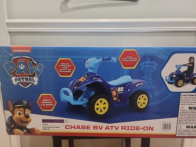 Paw Patrol Chase 6V Quad Ride-On Toy for Kids Ages 2-6 - Powerful and Safe Magic Cars 3