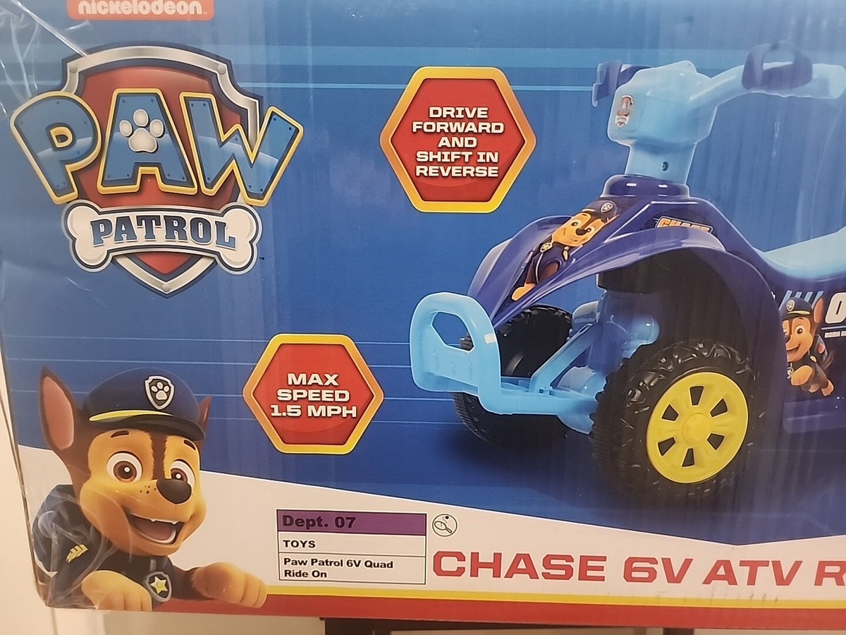 パウパトロール Paw Patrol Chase 6V Quad Ride-On Toy for Kids Ages 2-6 - Powerful and